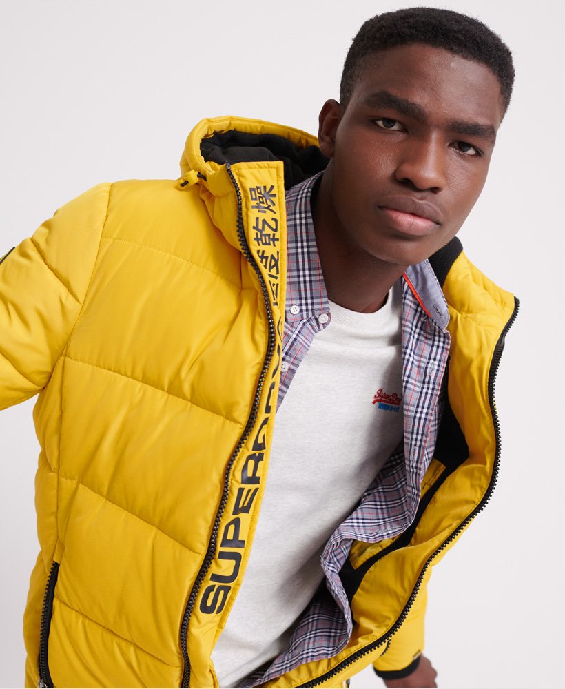 Mens - Sports Puffer Jacket in Yellow | Superdry