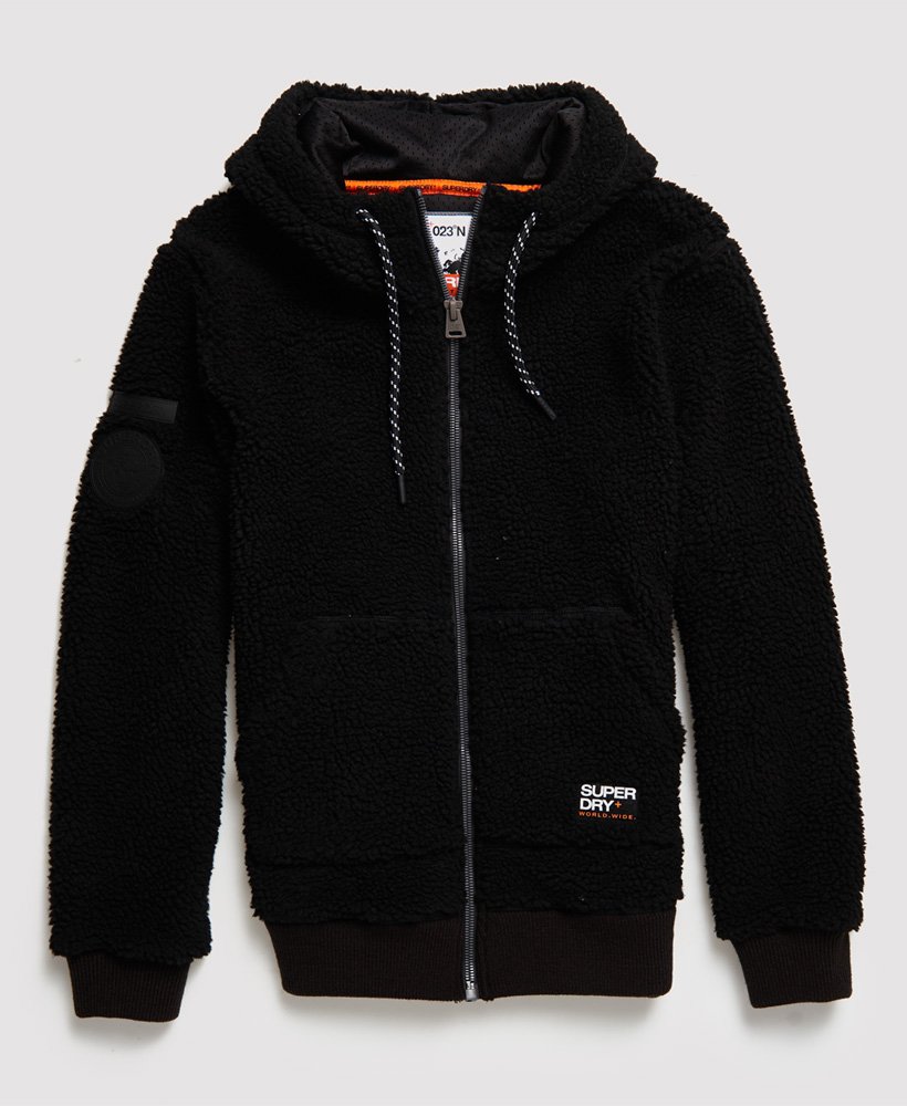 sherpa zip hoodie