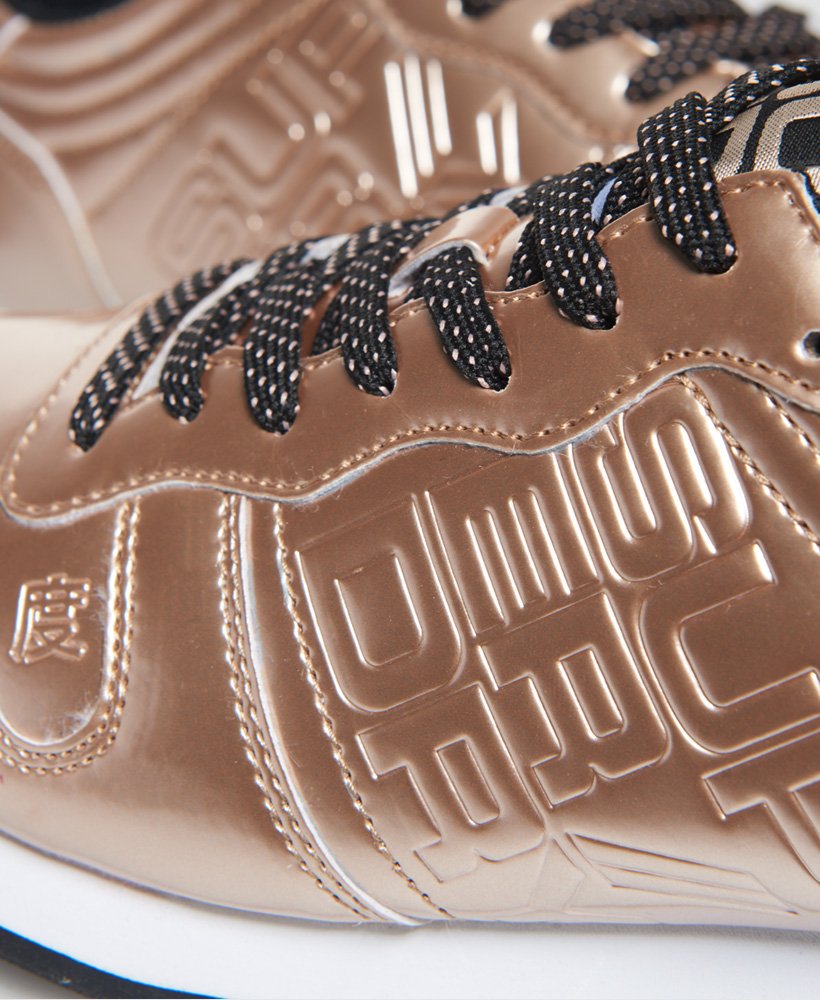 superdry rose gold trainers