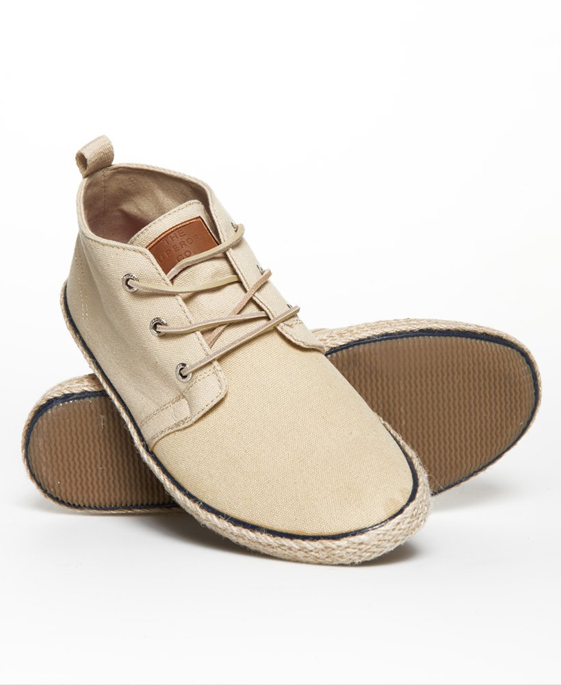 Mens - Skipper Chukka Shoes in Natural Heavy Canvas | Superdry