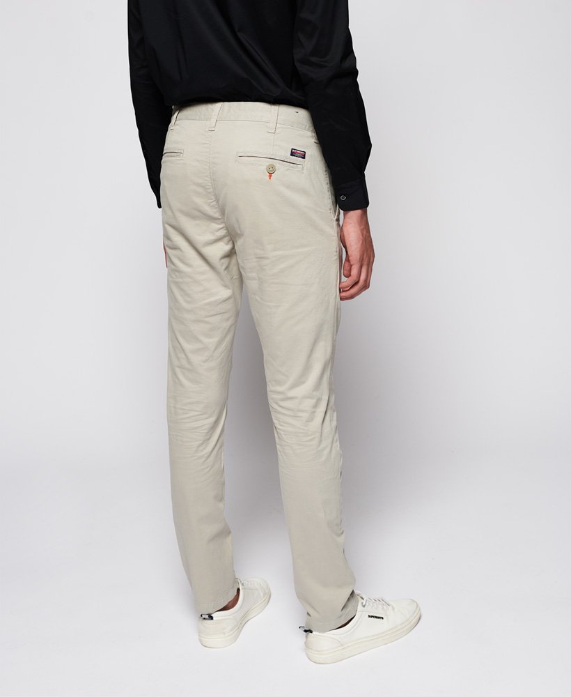 Mens - International Chino Lite Pants in Cream | Superdry UK
