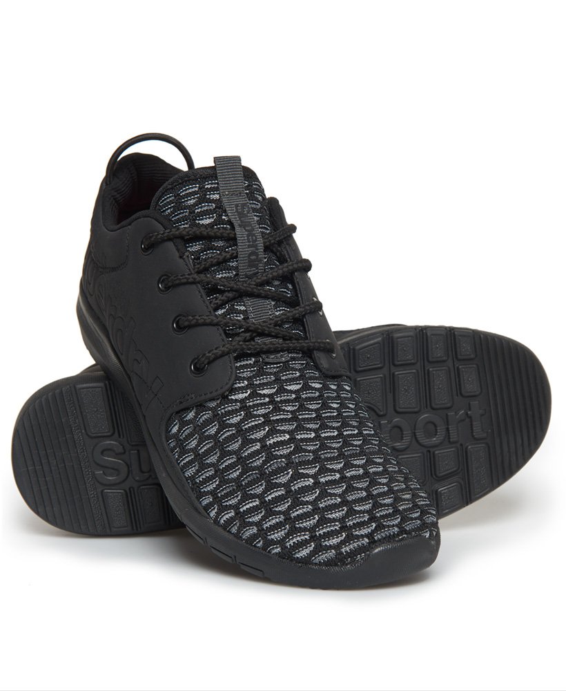 Superdry Superdry Scuba Sport sneakers Black charcoal Weave Dames Schoenen voor Dames