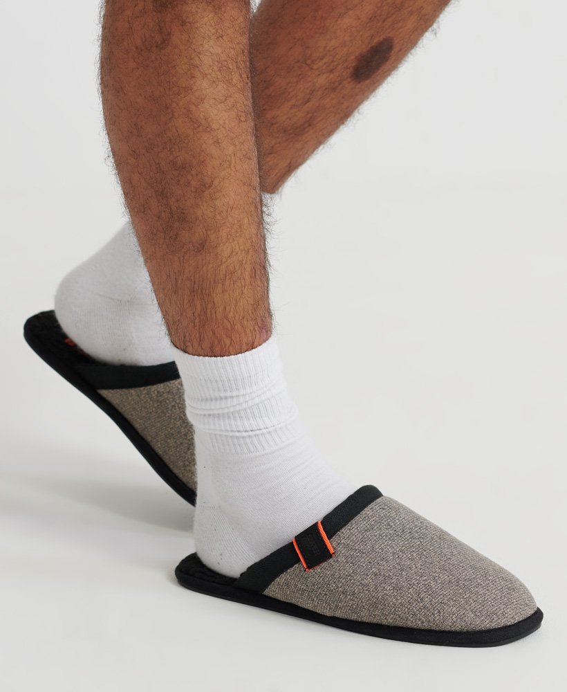 Mens - Classic Mule Slippers in Grey 