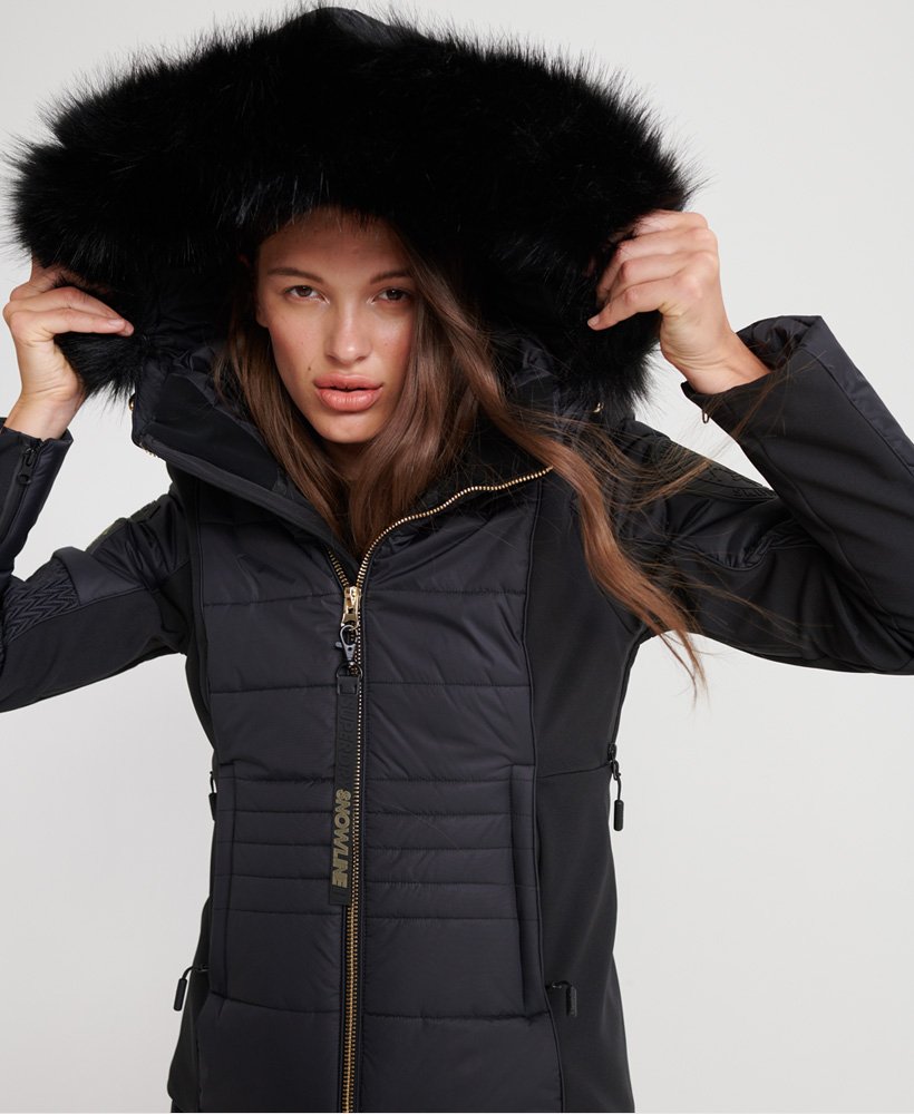 Womens - Ski Fit Jacket in Black | Superdry