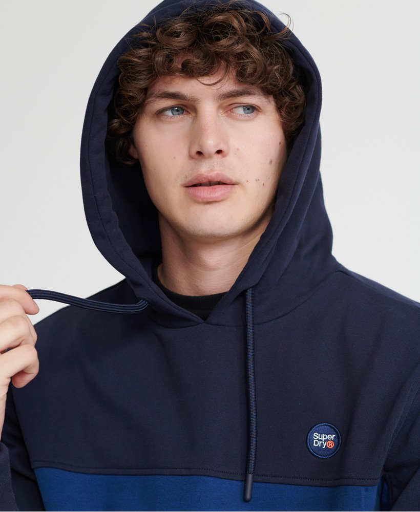Mens - Collective Colour Block Hoodie in Navy | Superdry UK