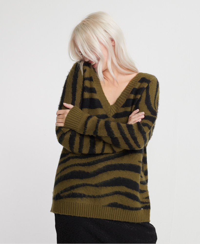 zebra knit jumper