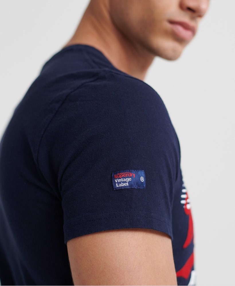 Herren - Superdry New York Vintage T-Shirt Intensiv Tintenblau 