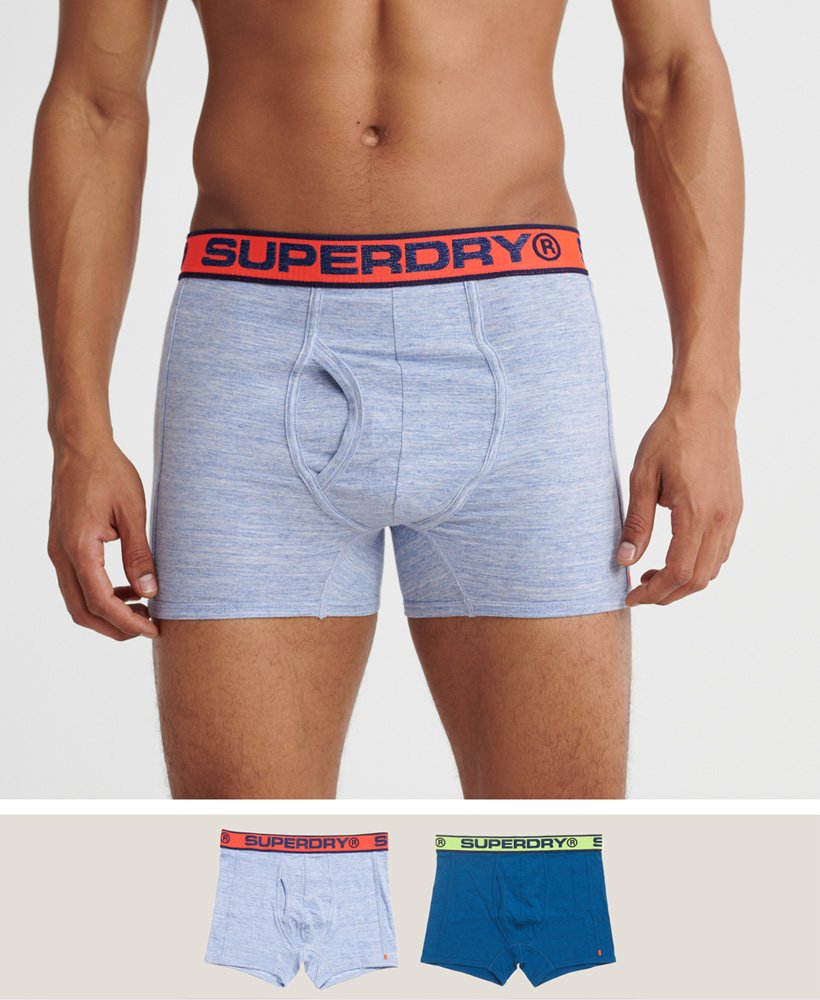 Superdry Double Pack Navy Blue Sport Boxer Short 