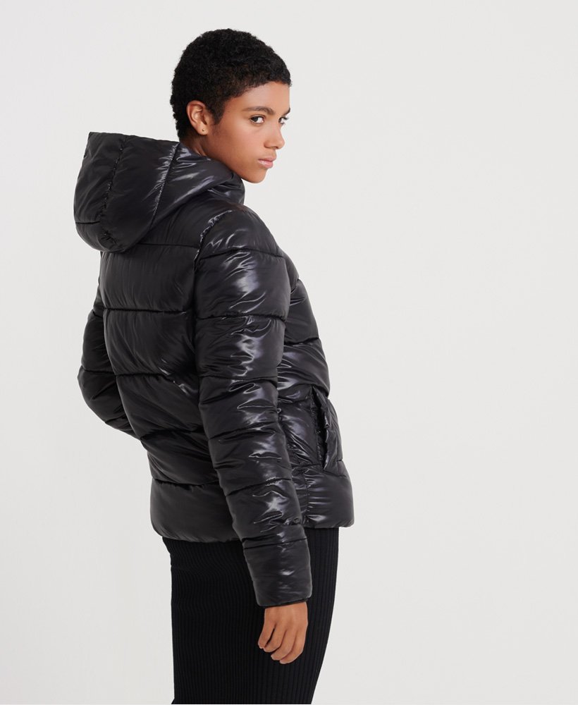 Womens - High Shine Toya Puffer Jacket in Black | Superdry