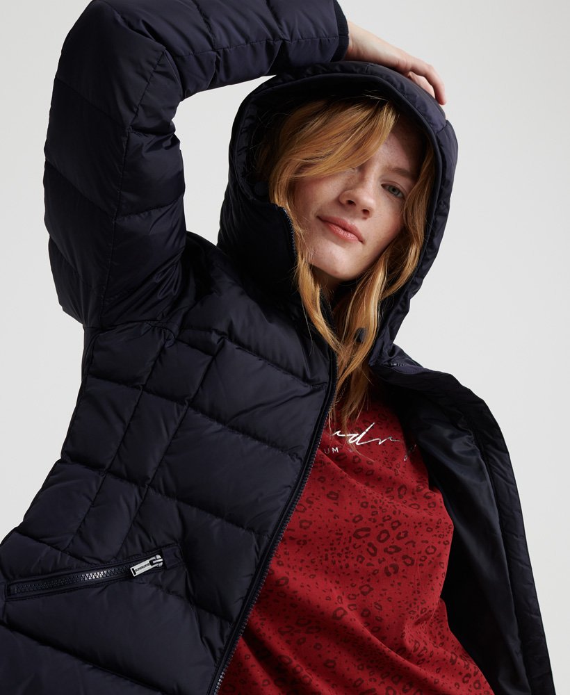 superdry premium down luxury quilted jacket