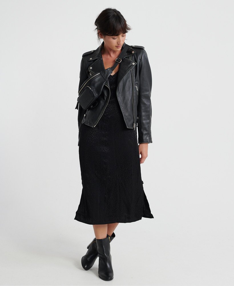 Womens - Cristina Cami Midi Dress in Black Ink | Superdry UK