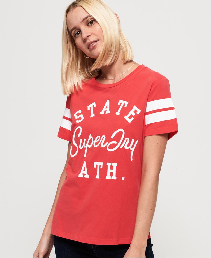 Women's Varsity State T-Shirt in Red | Superdry US