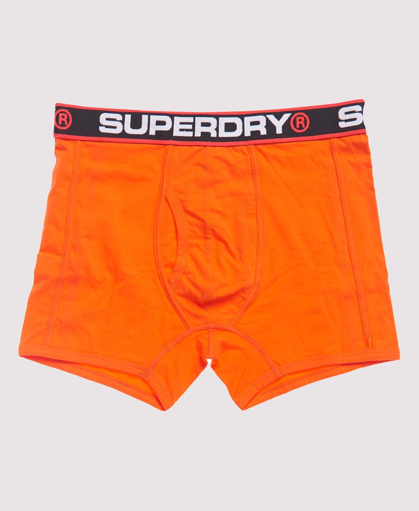 Black Collective Dark Grey Grit Superdry Double Pack Underwear Boxer Shorts 