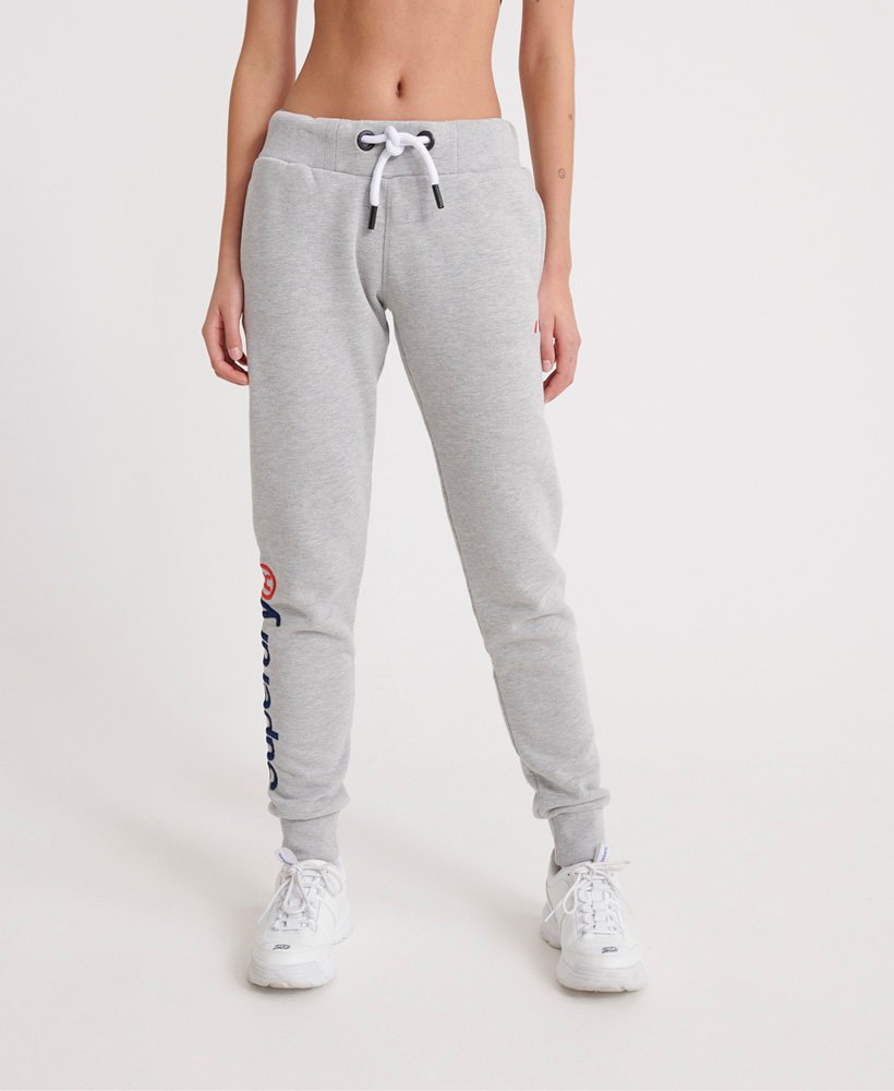 Womens - Modern Coral Label Hit Jogger in Grey Marl | Superdry UK