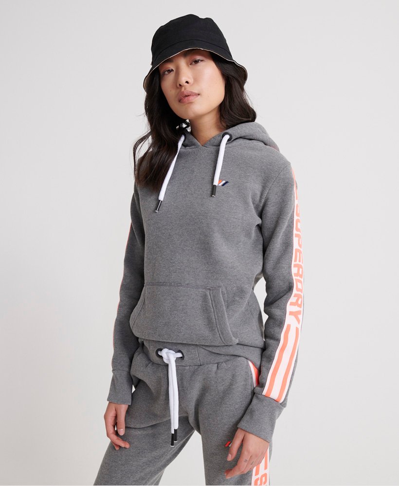 Superdry modern coral label hit online hoodie