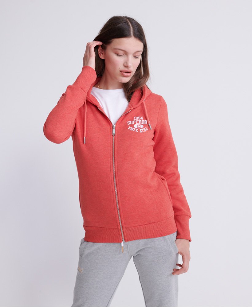 varsity zip hoodie