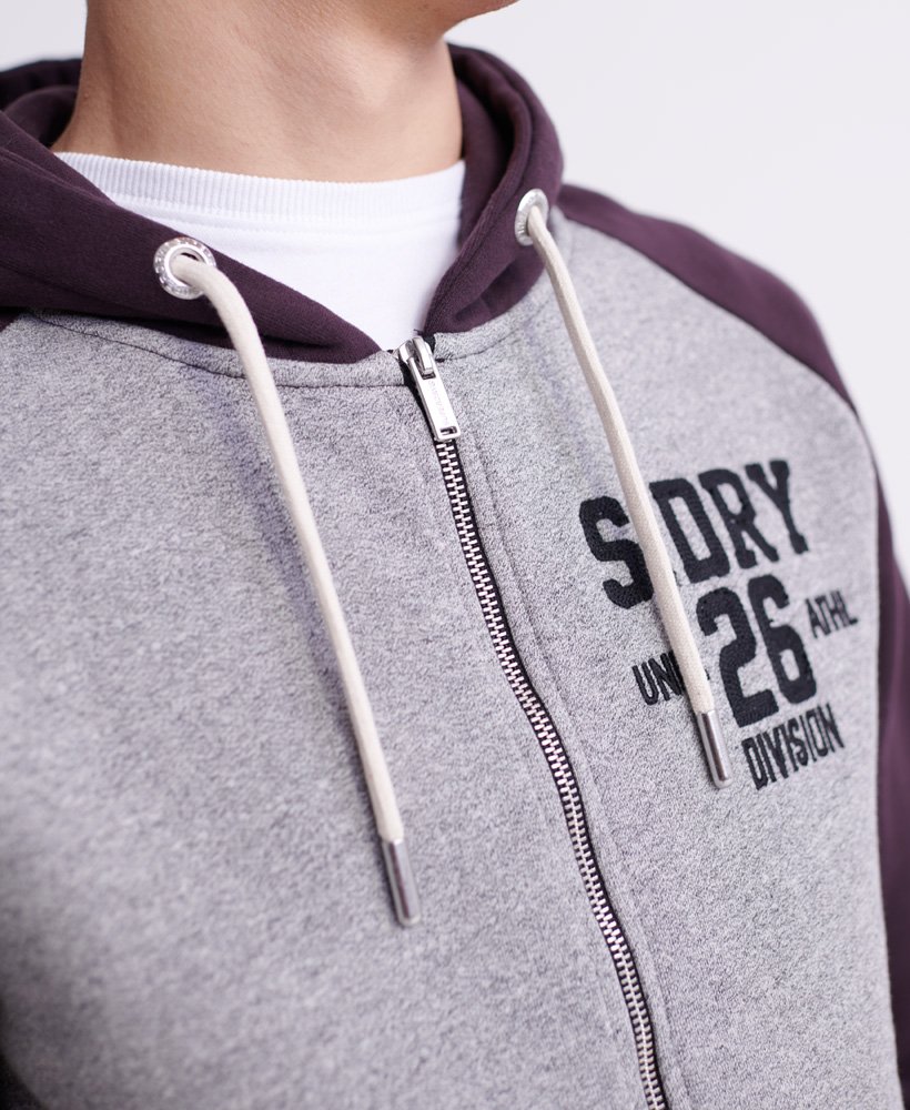 varsity zip hoodie