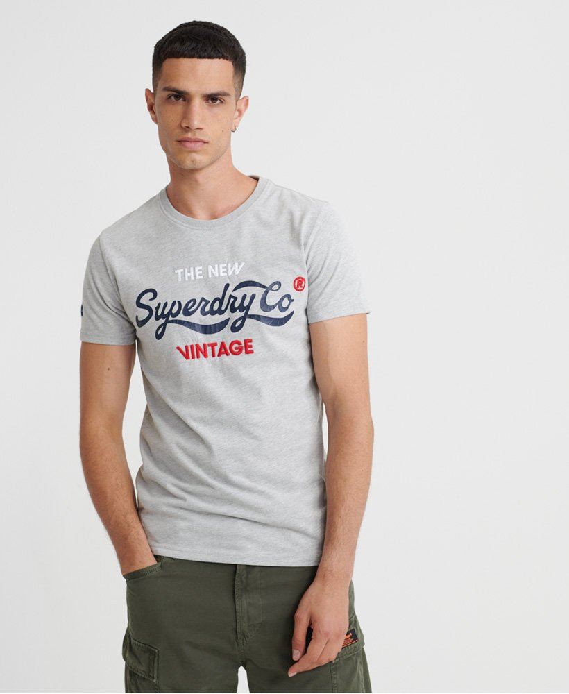 Men's Superdry Vintage T-shirt in Grey Marl