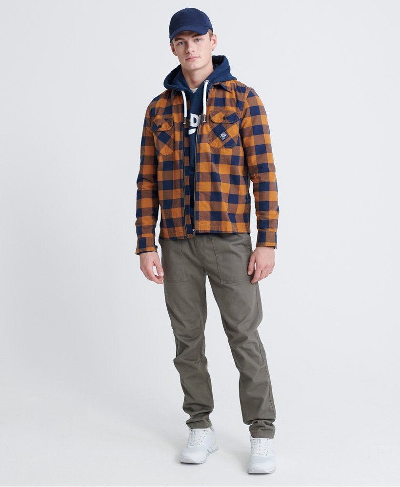 superdry checkered hoodie