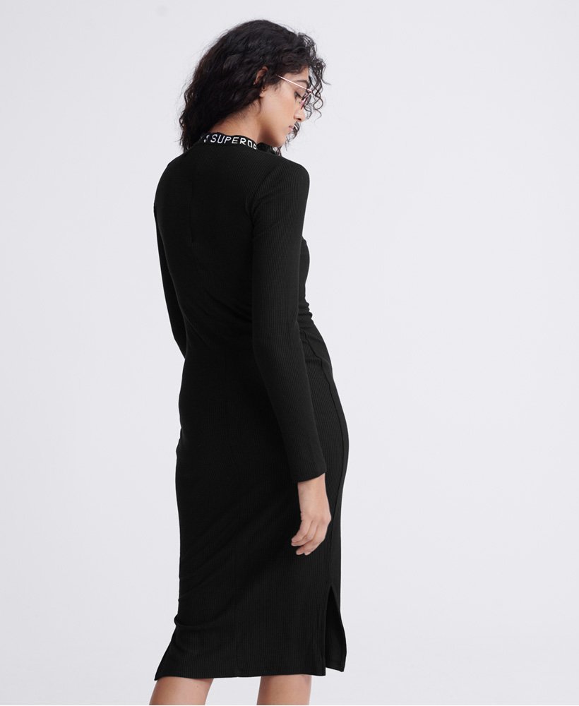 Superdry Jacquard Midi Bodycon långärmad klänning Tjejer Superdry Jacquard Midi Bodycon långärmad klänning Tjejer
