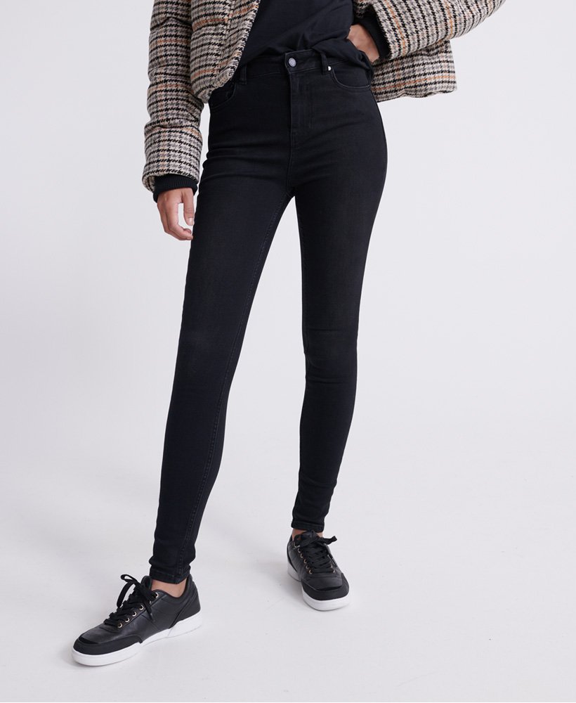 Women's - High Rise Skinny Jeans in Black