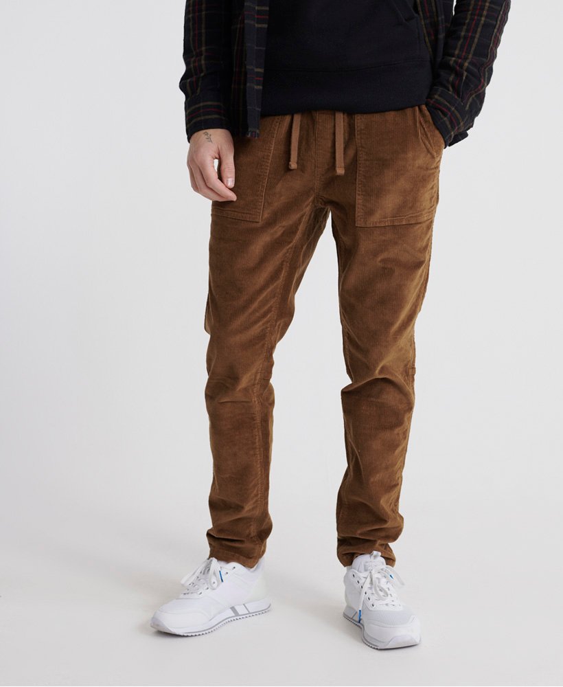 Mens - Cord Utility Trousers in Tan | Superdry UK