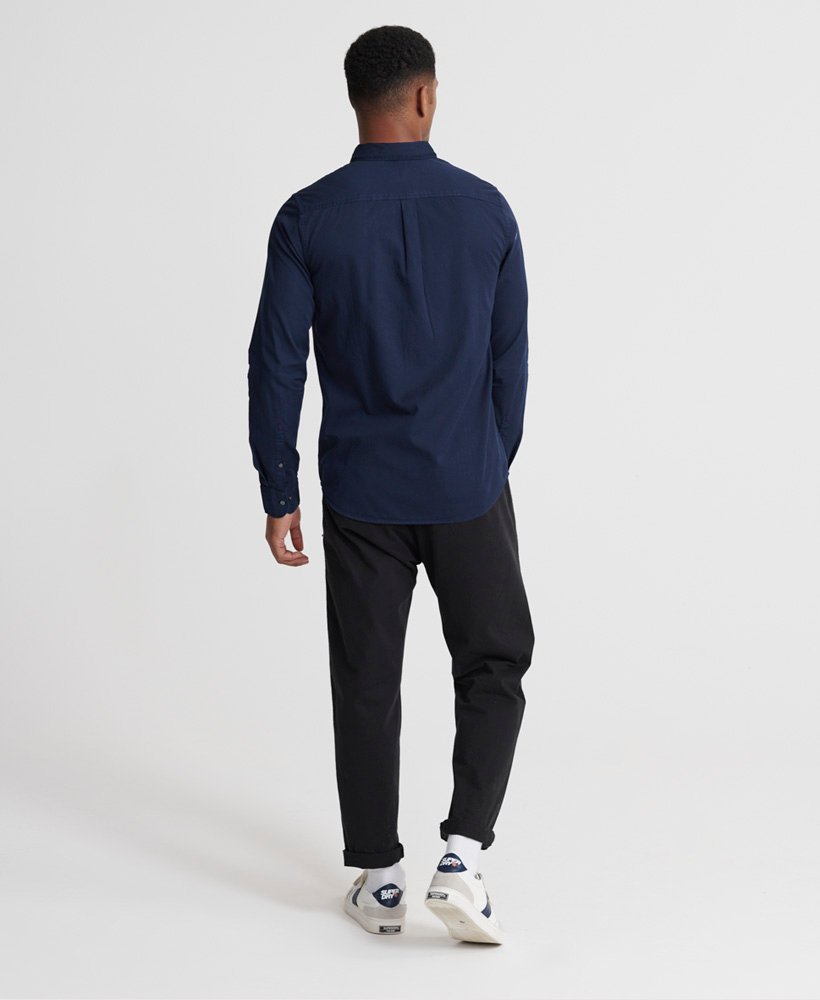 Mens - Classic Twill Lite Long Sleeved Shirt in Navy | Superdry