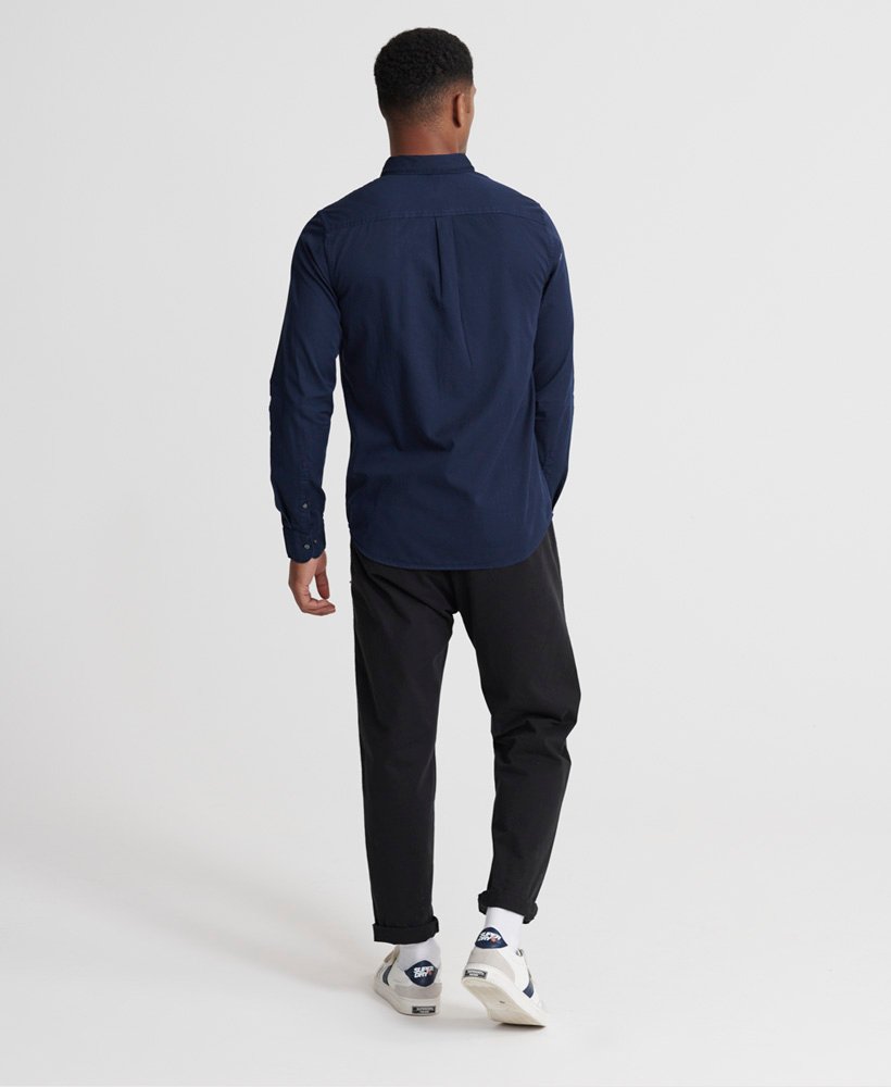 Men's - Classic Twill Lite Long Sleeved Shirt in Nordic Navy | Superdry UK