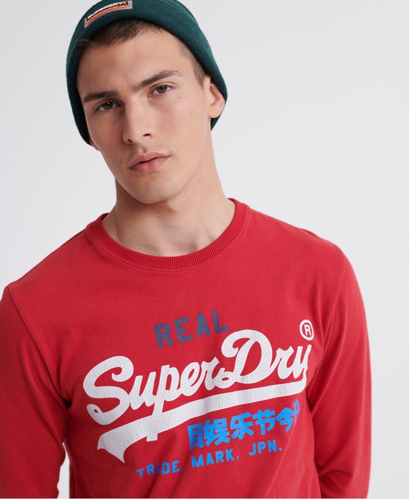 Superdry Vintage Logo Desert Long Sleeved T-Shirt - Men's T-Shirts