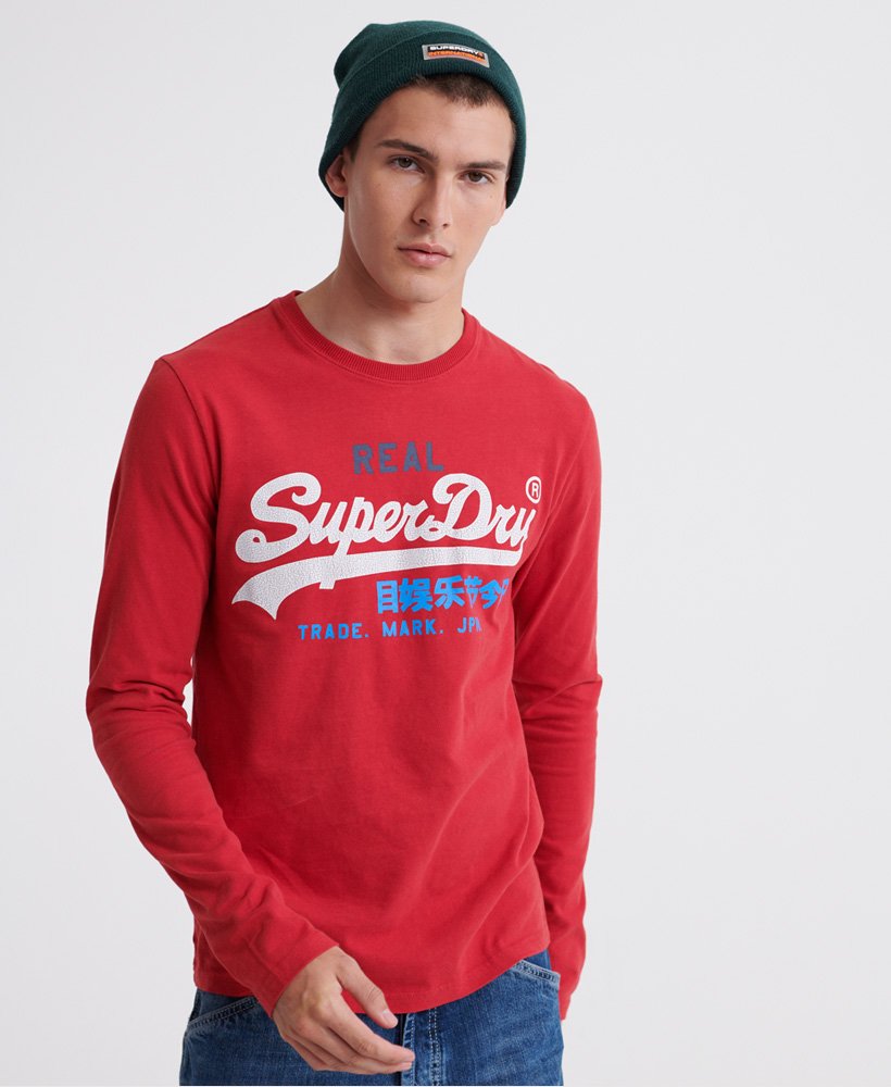 Superdry Vintage Logo Desert Long Sleeved T-Shirt - Men's T-Shirts