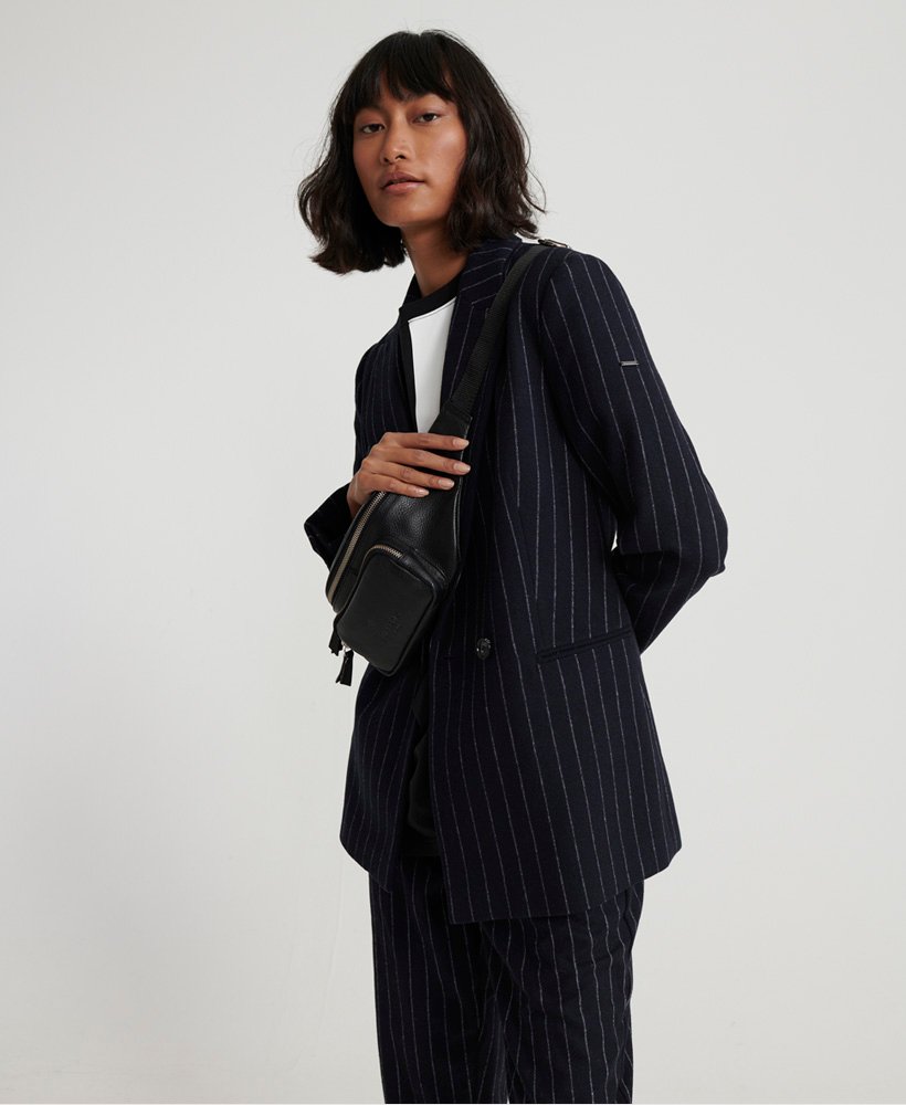 Womens - The Edit Sapporo Blazer in Navy Stripe | Superdry UK