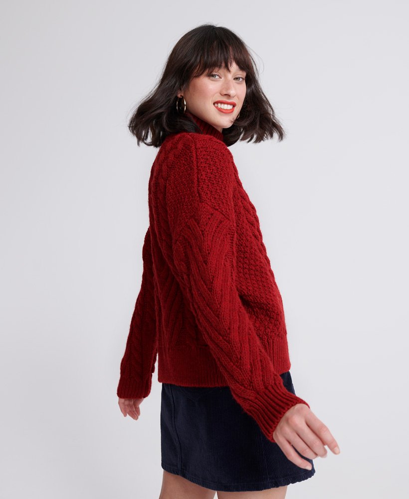 superdry chunky knit cardigan