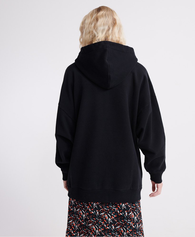 Womens - Bora Oversized Hoodie in Black | Superdry