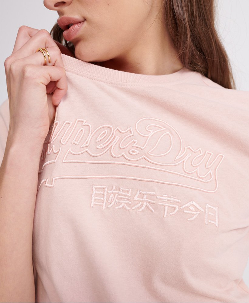 Superdry Vintage Logo Embossed Outline TShirt Women's TShirts
