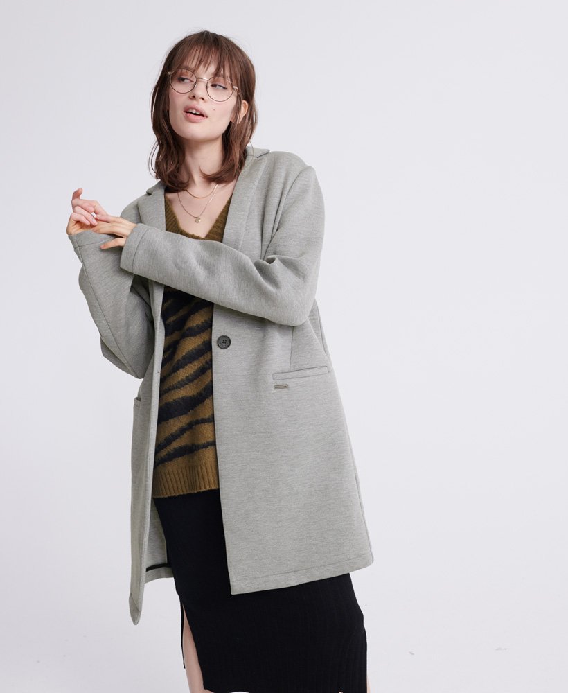 Womens - Azure Longline Blazer in Grey 