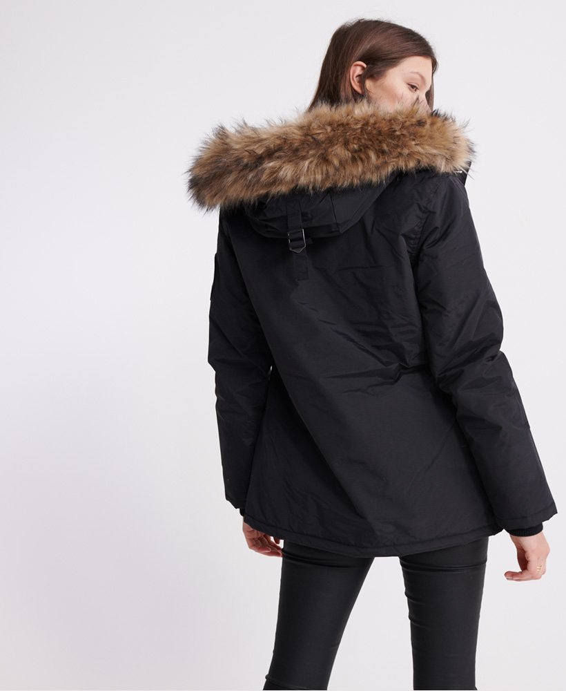 Womens - Everest Parka Jacket in Black | Superdry UK