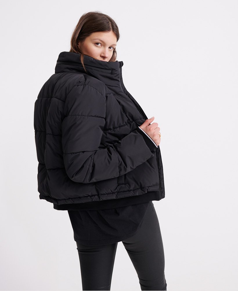 Womens - Long Sleeved Essentials Padded Jacket in Black | Superdry UK