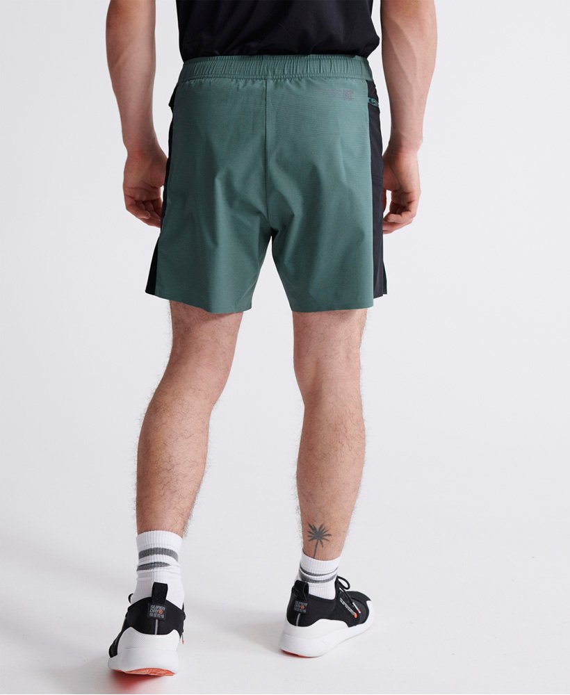 Men's - Training Double Layer Shorts in Sagebrush Green | Superdry UK