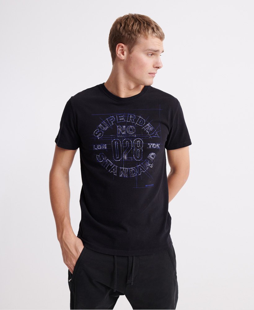 Mens - Blueprint T-Shirt in Black | Superdry