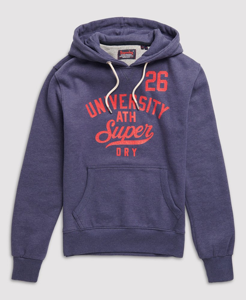 Mens - Classic Varsity Hoodie in Princedom Blue Marl | Superdry UK