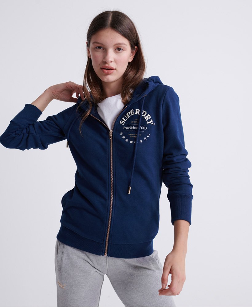 womens navy superdry hoodie