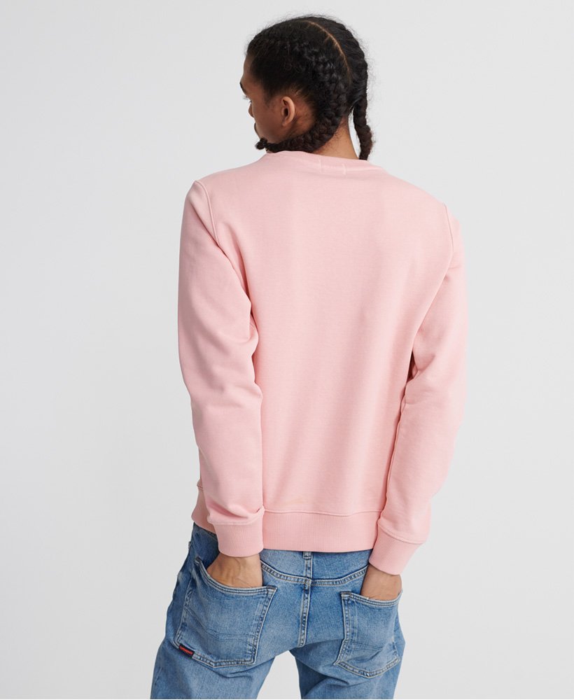 Mens - Organic Cotton Standard Label Crew Sweatshirt in Grey Pink ...