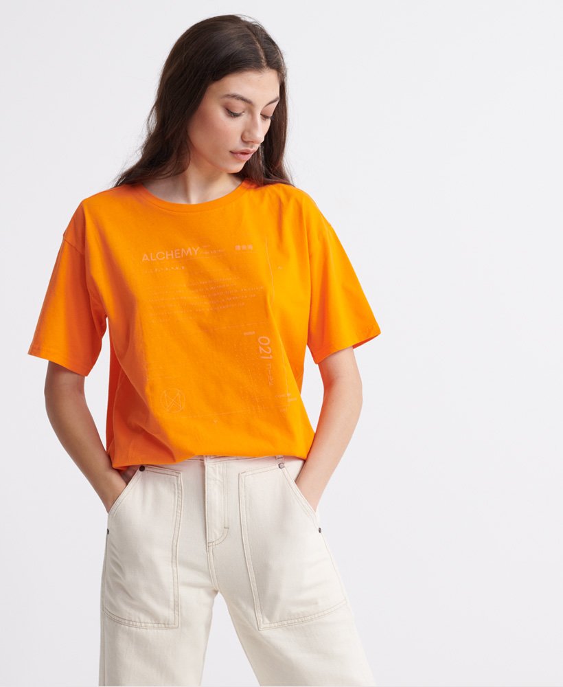 Egypten Konserveringsmiddel Daisy Women's Desert Oversized T-Shirt in Orange | Superdry US