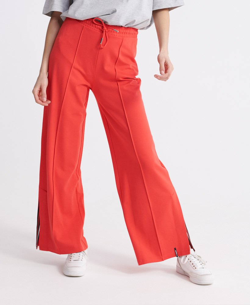Womens - Edit Wide Leg Joggers in Festive Red | Superdry UK