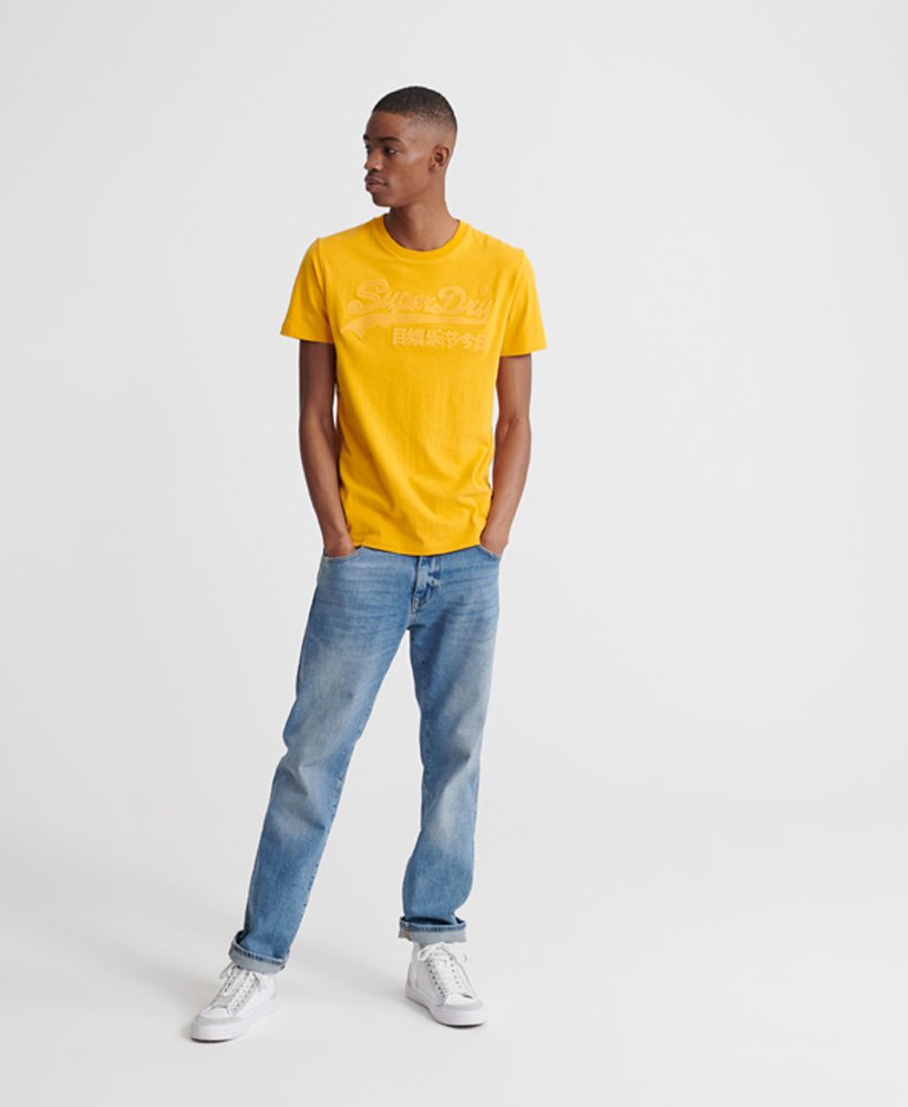 Men's Vintage Logo Embroidered T-Shirt in Yellow | Superdry US