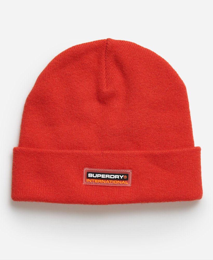 Mens International Beanie in Desert Red Superdry