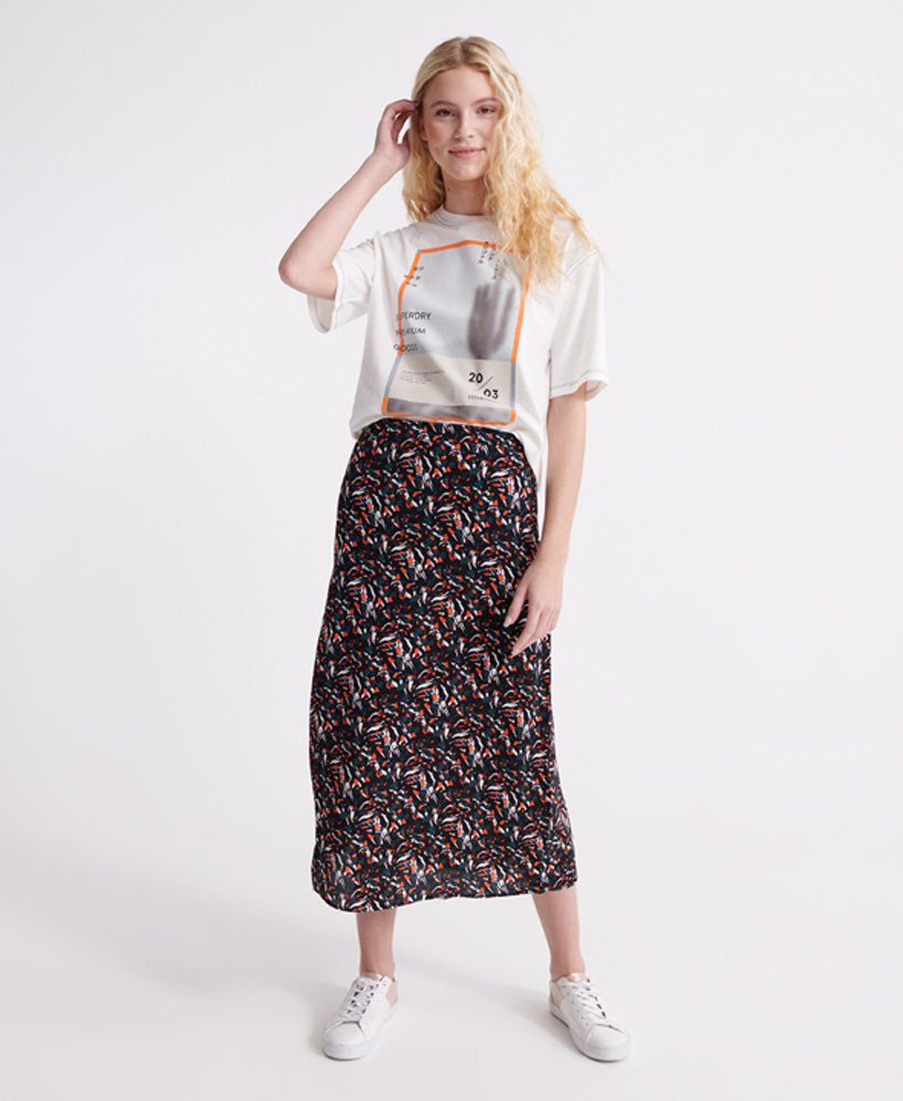 Womens - Canyon Midi Skirt in Abstract Camo | Superdry UK