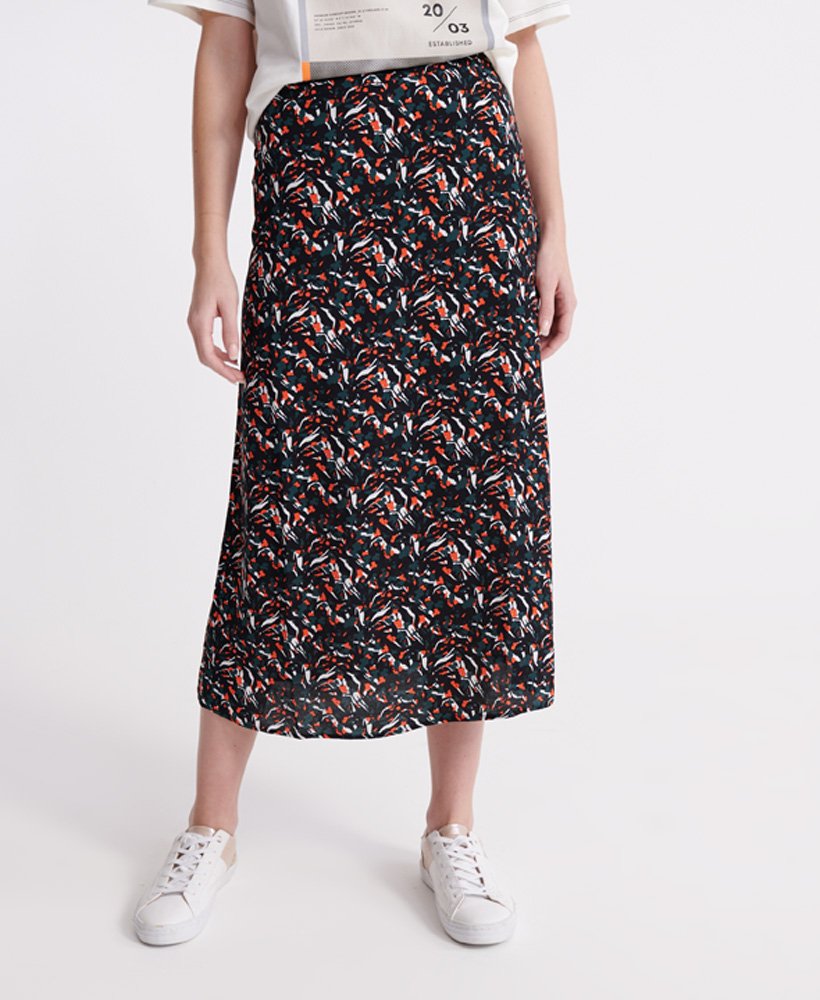 Womens - Canyon Midi Skirt in Abstract Camo | Superdry