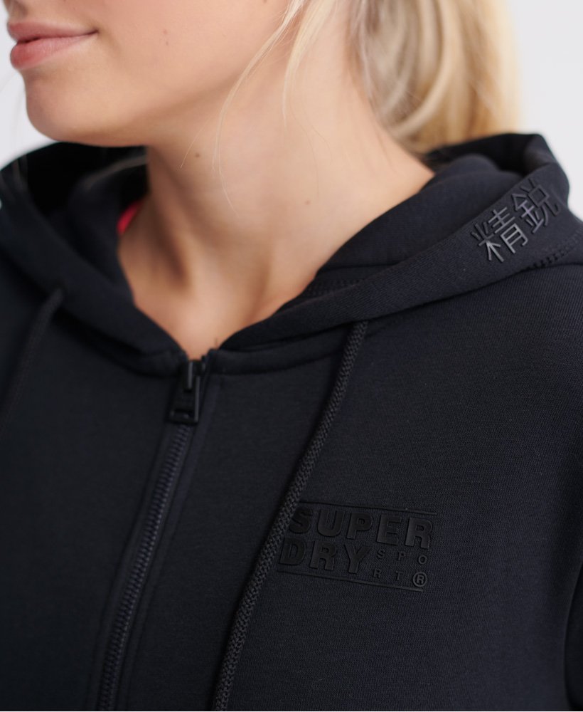 Superdry Sport Core Gym Zip Hoodie - Women's Womens Hoodies-and