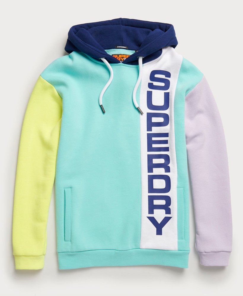 Mens - Ticket Type Oversized Hoodie in Pool Blue | Superdry